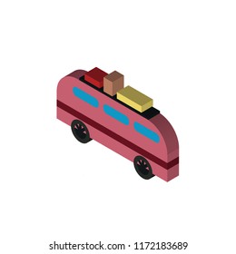 Minivan isometric left top view 3D icon