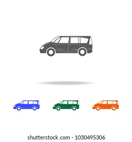 Minivan large car icon. Types of cars Elements in multi colored icons for mobile concept and web apps. Icons for website design and development, app development on white background