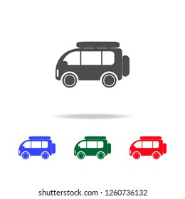 Minivan large car  icons. Elements of transport element in multi colored icons. Premium quality graphic design icon. Simple icon for websites, web design