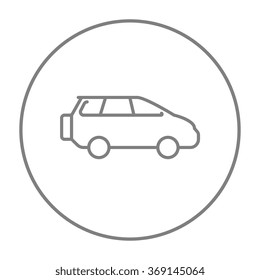 Minivan line icon.