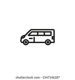 Minivan line icon. Transport, automobile, vehicle. Cars concept. Vector illustration can be used for topics like auto sales, auto repair, dealership