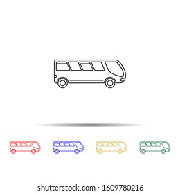 Minivan multi color style icon. Simple thin line, outline vector of transport icons for ui and ux, website or mobile application