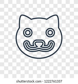 Mink concept vector linear icon isolated on transparent background, Mink concept transparency concept in outline style