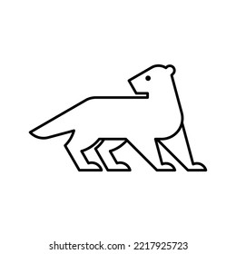Mink Logo. Icon design. Template elements