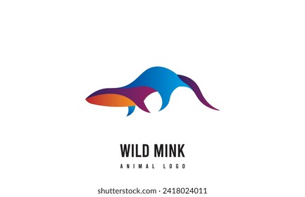 Mink side view vector icon. filled flat sign for mobile concept and web design