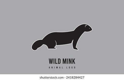 Mink side view vector icon. filled flat sign for mobile concept and web design