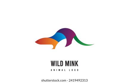 Mink side view vector icon. filled flat sign for mobile concept and web design