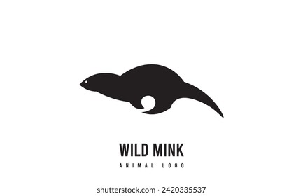 Mink side view vector icon. filled flat sign for mobile concept and web design