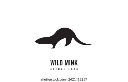 Mink side view vector icon. filled flat sign for mobile concept and web design