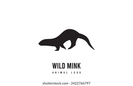 Mink side view vector icon. filled flat sign for mobile concept and web design