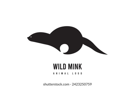 Mink side view vector icon. filled flat sign for mobile concept and web design