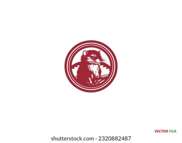 Mink Silhouette Vector Graphics. Mink icon. Trendy Mink logo concept on white background from animals collection, American Mink Silhouette