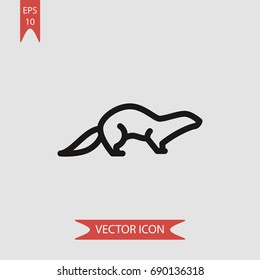 Mink vector icon, illustration symbol