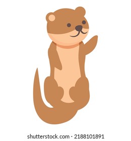 Mink weasel icon cartoon vector. Cute animal. Marten otter