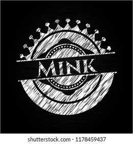 Mink written with chalkboard texture