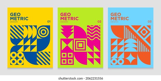 Minale geometrische Abdeckplatte. Plakatvorlage. Trenddesign und Farben