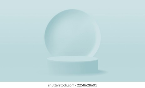 Minmal pastel mockup stage 3d realistic style background vector illustration