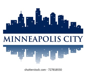 Minneapolis City Skyline Logo Template