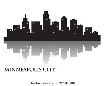 Minneapolis City Skyline Logo Template