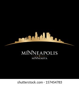 Minneapolis Minnesota city skyline silhouette. Vector illustration