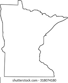 Minnesota Outline Images, Stock Photos & Vectors | Shutterstock