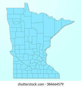 Minnesota blue map on degraded background vector