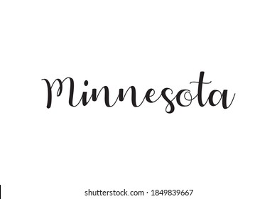Minnesota calligraphy lettering can be used as print, logo or for any advertisement produciton