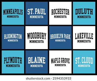 Minnesota Cities by Population t shirt bundle