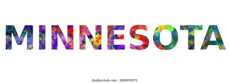 MINNESOTA. Colorful typography text banner. Vector the word minnesota design