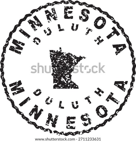 Minnesota Duluth Round Seal Map Design