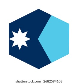Minnesota flag. Minnesota USA flag vector. Minnesota hexagon flag on white background	