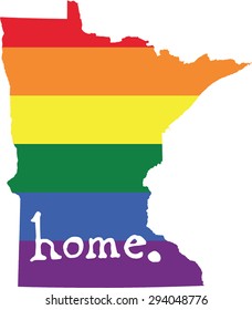 Minnesota gay pride vector state sign