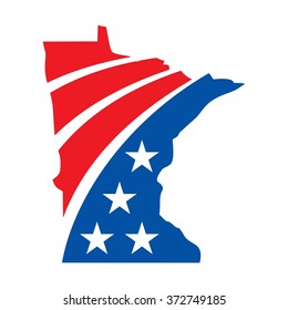 minnesota logo vector. leaf and nature symbol.