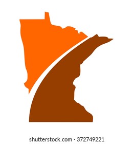 minnesota logo vector. leaf and nature symbol.