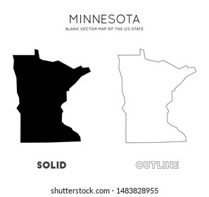 Minnesota map. Blank vector map of the Us State. Borders of Minnesota for your infographic. Vector illustration.