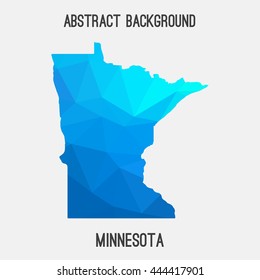 Minnesota map in geometric polygonal,mosaic style.Abstract tessellation,modern design background. Vector illustration EPS8