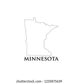 Minnesota map icon vector illustration.