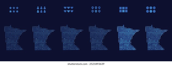 Minnesota Map made from different icons