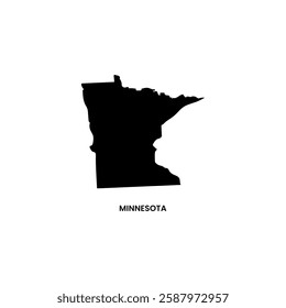 Minnesota Map Outline Stock Illustrations.