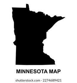 Minnesota map shape, united states of america. Flat concept icon symbol vector illustration .