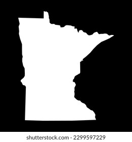 Minnesota map shape, united states of america. Flat concept icon symbol vector illustration .