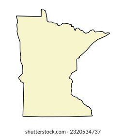 Minnesota map shape, united states of america. Flat concept icon symbol vector illustration .