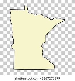 Minnesota map shape, united states of america. Flat concept icon symbol vector illustration .