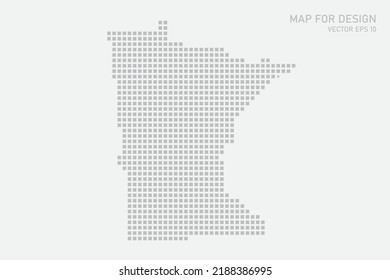 Minnesota Map - USA, United States of America Map vector template with grey pixel, grid, grunge, halftone style isolated on white background for infographic, design - Vector illustration eps 10