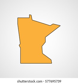 Minnesota map. Vector