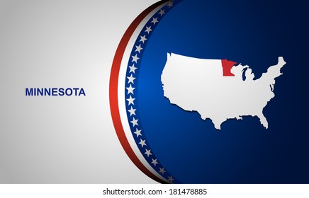 Minnesota map vector background