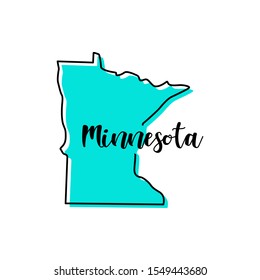 Minnesota Map Vector Design Template