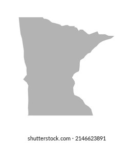 Icono del vector del mapa de Minnesota sobre fondo blanco