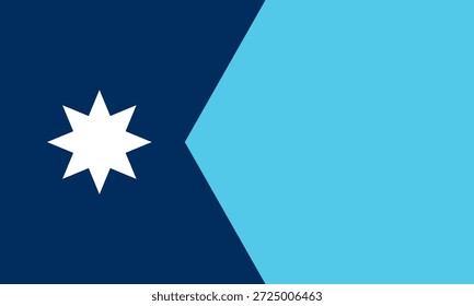 Minnesota official state flag. Part of The United States of America. Clean design for print, web, or educational use. Vector illustration.