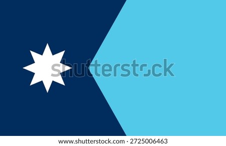 Minnesota official state flag. Part of The United States of America. Clean design for print, web, or educational use. Vector illustration.